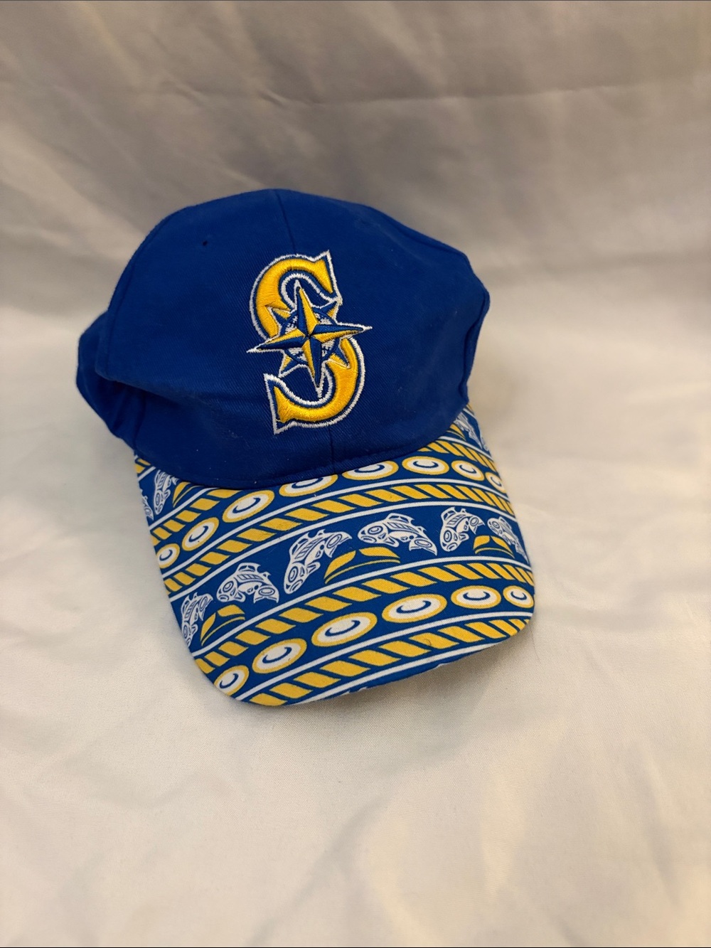 Seattle Mariners Blue and Yellow Embroidered Logo Baseball Cap